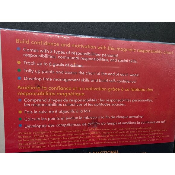 Battat Education Magnetic Responsibility Chart With 92 Pieces & Dry Erase Marker - Picture 6 of 7